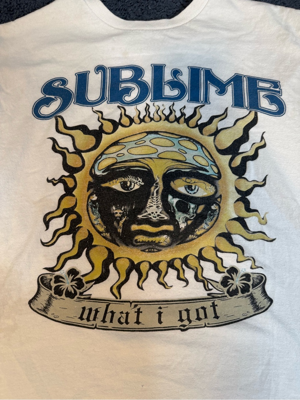 Sublime What I Got Sun Logo Graphic Band T-Shirt White Size Medium